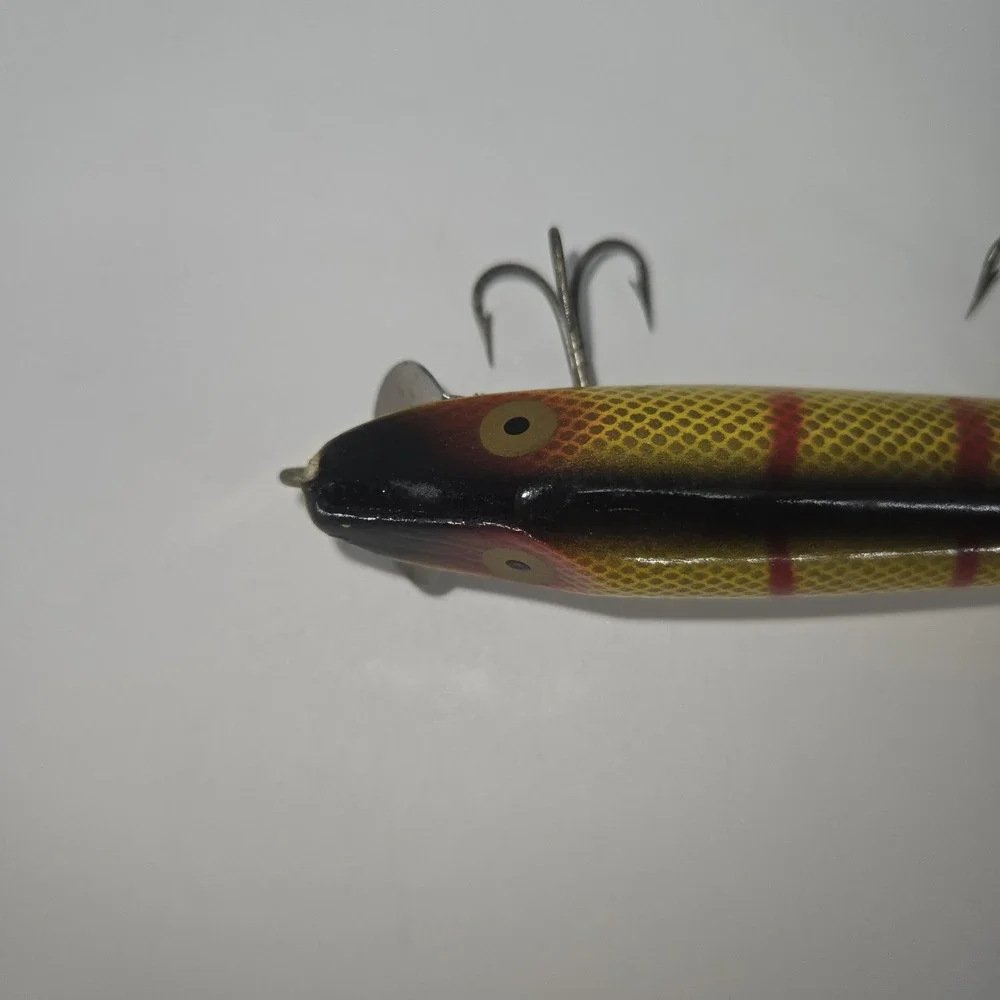 Vintage Shakespeare Slim Jim Honor Built Wood‎ Fishing Lure Propeller USA 4.5 In